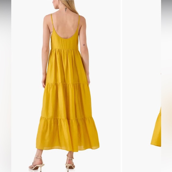 Endless Rose Tiered Yellow Dress, size medium - Picture 2 of 6